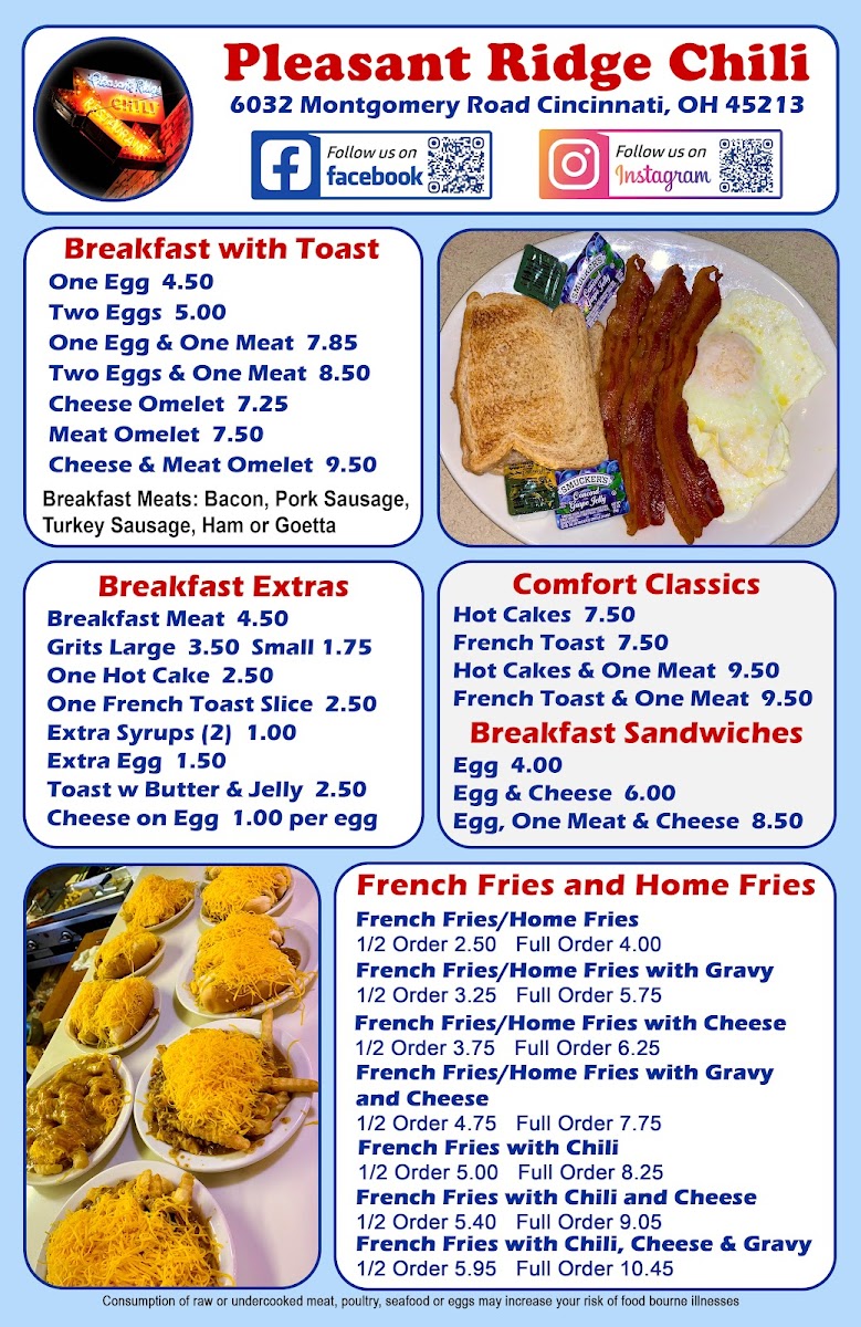 Pleasant Ridge Chili Restaurant Menu - Image 5